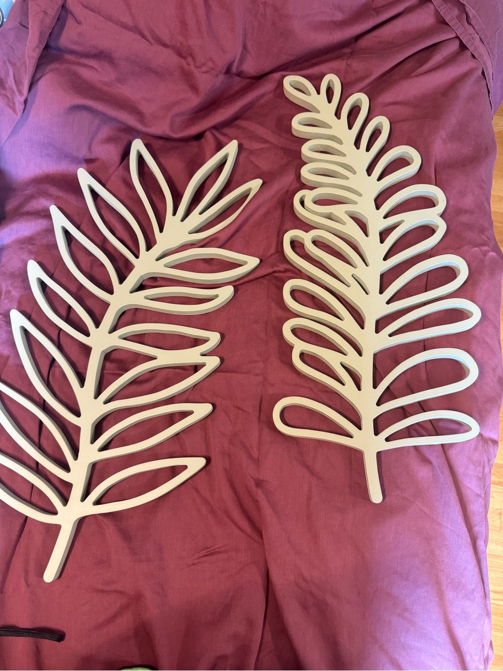 Decorative Cutout Leaf Wall Art - Green Pair